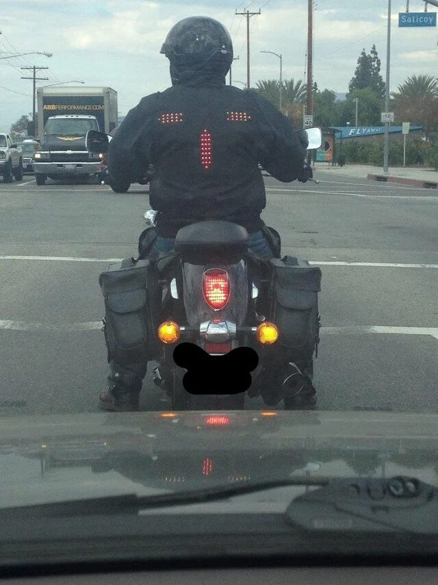 This Bikers Jacket Has Signal and Brake Lights