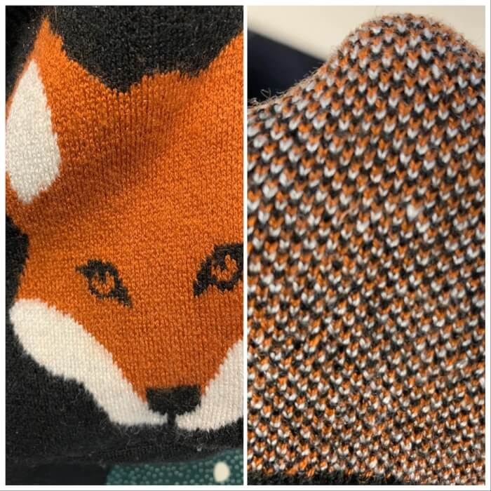 The Inside of The Fox Pocket on My Sweater Is Made Up of Several Smaller Foxes
