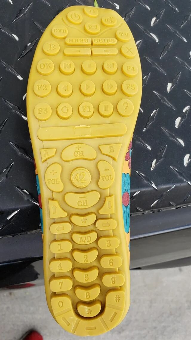 The Tread on My Wife’s Shoes Is a Remote Control