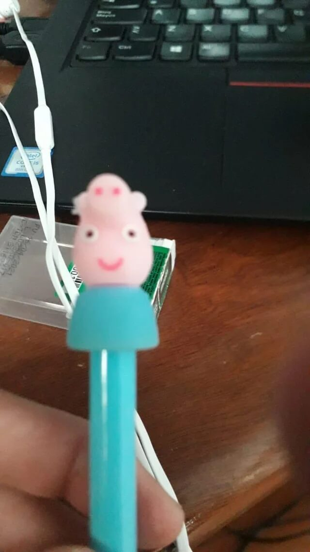 This Peppa Pig Pen with Eyes in The Wrong Place