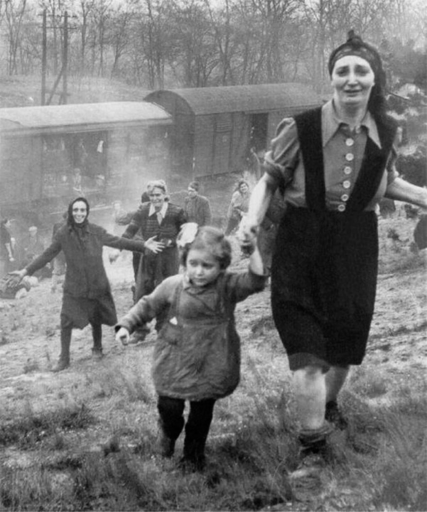 Jewish Prisoners After Being Freed From A Death Train, 1945