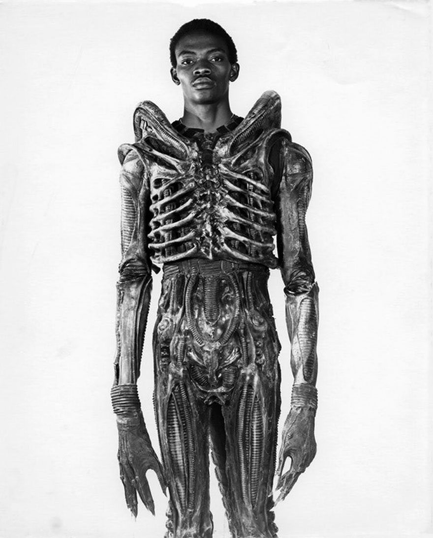7-Foot Bolaji Badejo Is A Nigerian Designer Student And One-Time Actor. He Wears His Costume From The Now Classic Sci-Fi Horror Alien 1978